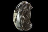 Bargain Septarian Dragon Egg Geode - Black Crystals #96716-2